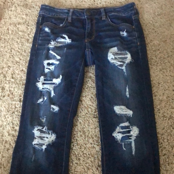 American Eagle Outfitters Denim - American eagle cropped destroyed denim